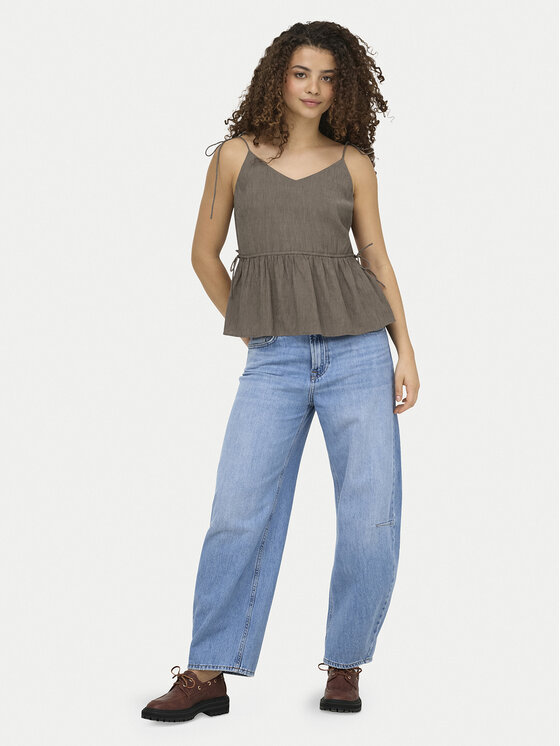 ONLY ONLY Top Nele 15370325 Beige oscuro Regular Fit