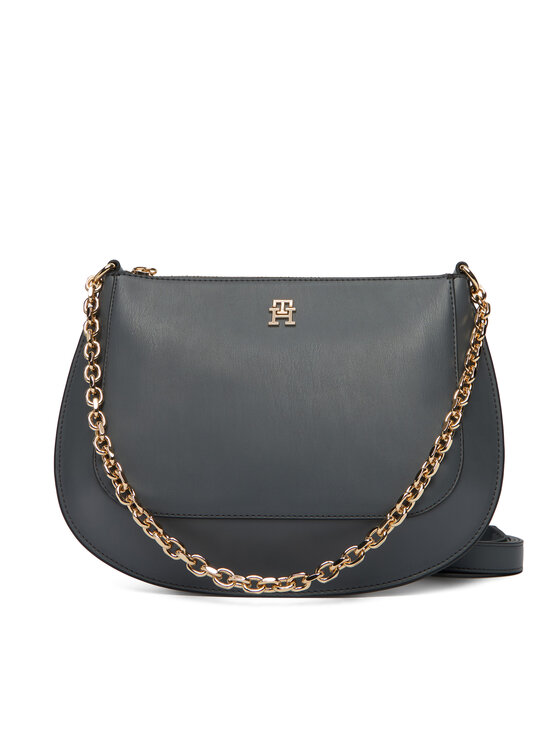 Tommy Hilfiger Τσάντα Tommy Hilfiger Th Glam Conv Med Crossover AW0AW18143 Γκρι