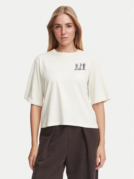 The North Face The North Face Camiseta NF0A8JAP Beige claro Boxy Fit