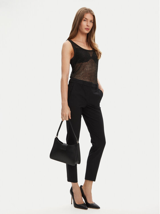 Guess Guess Топ W5YR29 Z37G0 Чорний Regular Fit