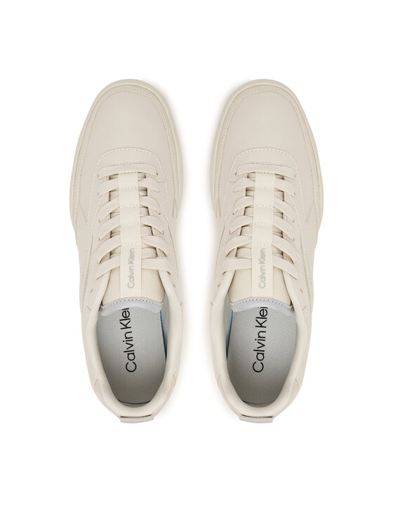 Calvin Klein Zapatillas Calvin Klein Low Pro Runner Laceup Lth Croco HW0HW03244 Crema