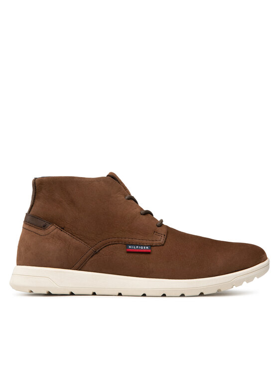 Tommy Hilfiger Μποτίνια Tommy Hilfiger Lightweight Nubuck Hybrid Boot FM0FM03773 Καφέ
