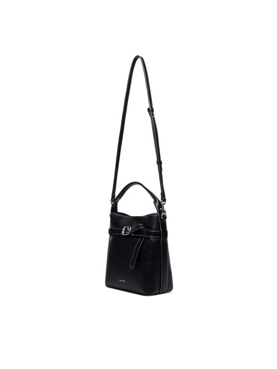 Calvin Klein Torebka Calvin Klein Buckle Mini Bucket Crossbody LV04F3550G Czarny