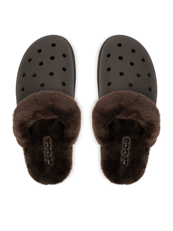 Crocs Hausschuhe Crocs Classic Fuzz Scuff 212143 Braun