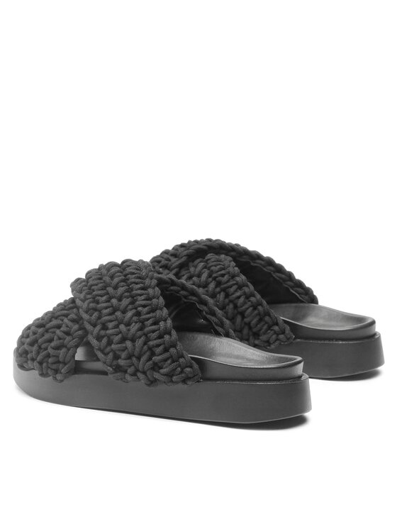 Inuikii Шльопанці Inuikii Woven 70104-105 Чорний