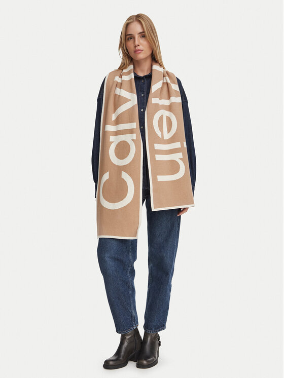 Calvin Klein Šál Calvin Klein LV04F8108G Svetlo hnedá