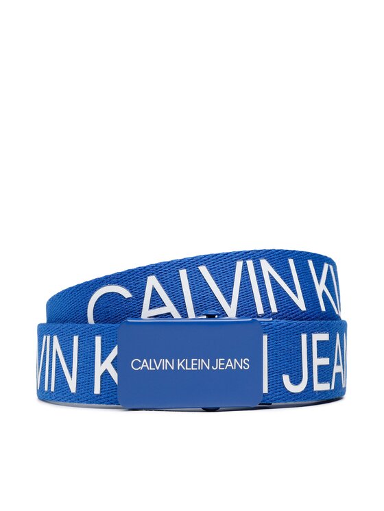 Calvin Klein Jeans Детски колан Calvin Klein Jeans Canvas Logo Belt IU0IU00125 Син