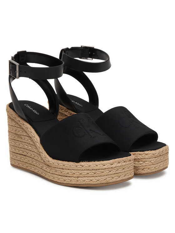 Calvin Klein Espadryle Calvin Klein Wedge Espad 70 Neopr Mg HW0HW03014 Czarny