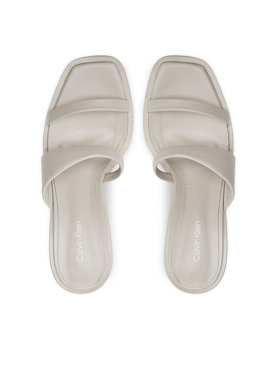 Calvin Klein Παντόφλες Calvin Klein Heel Slide 70 Lth HW0HW02072 Μπεζ