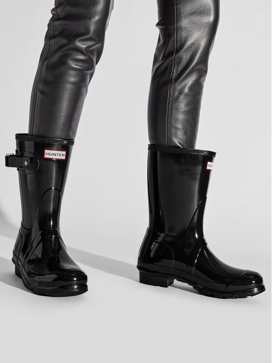 Hunter Гумові чоботи Hunter Original Gloss Short WFS1000RGL Чорний