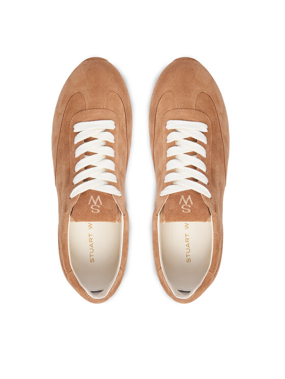 Stuart Weitzman Снікерcи Stuart Weitzman Colton Sleek SN228 Світло-коричневий