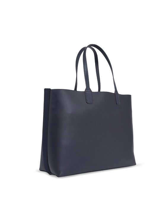 Tommy Hilfiger Geantă Tommy Hilfiger Iconic Tommy Tote Puffy AW0AW15881 Albastru