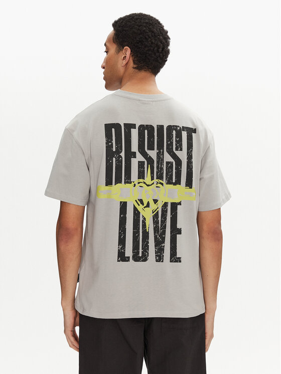 Karl Kani Karl Kani T-shirt Resist Love 60300348 Grigio Relaxed Fit