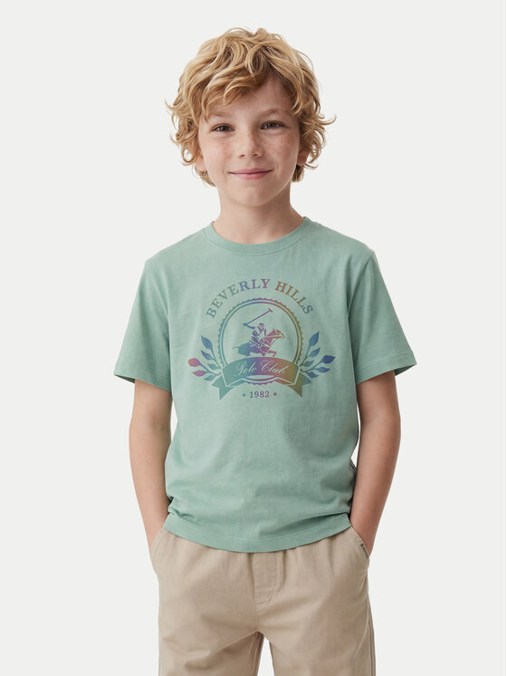 Beverly Hills Polo Club Beverly Hills Polo Club Camiseta W126-BHBTS-1055-25X Verde Regular Fit