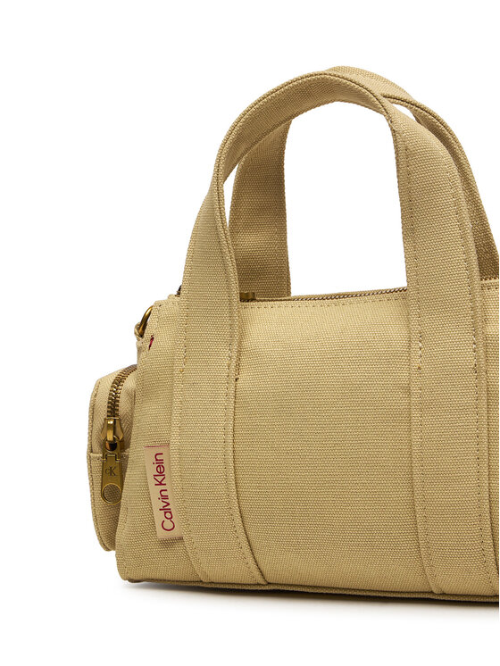Calvin Klein Ročna torba Calvin Klein Webbing Strap Canvas Pocket Bag LV04F3464G Bež