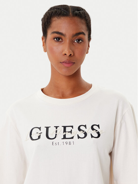 Guess Guess Camiseta V5YI02 I3Z14 Beis Boxy Fit