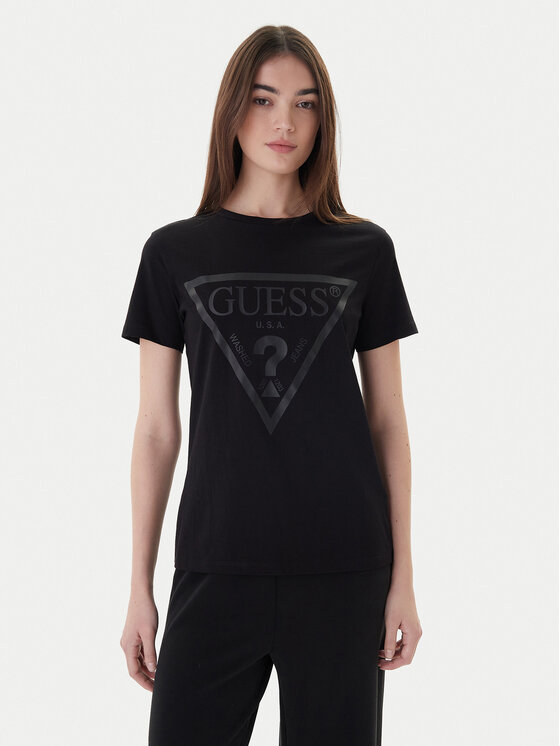 Guess Guess Póló V2YI07 K8HM0 Fekete Regular Fit