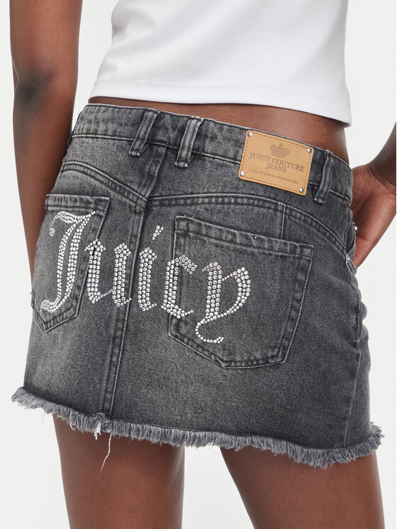 Juicy Couture Juicy Couture Jeansrock JCDGS126958 Grau Regular Fit