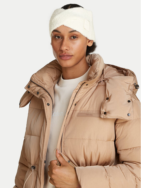 Calvin Klein Textilní čelenka Calvin Klein Modern Patch K60K612694 Écru