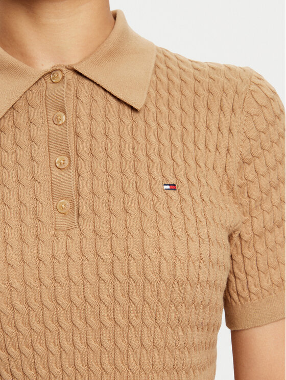 Tommy Hilfiger Tommy Hilfiger Polo WW0WW43957 Beis Regular Fit