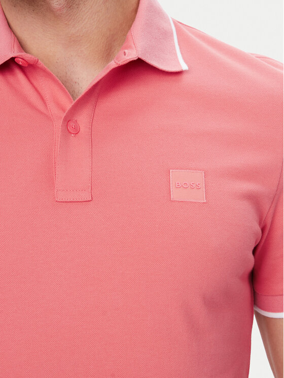 BOSS BOSS Polo Passertip 50507699 Rojo claro Slim Fit