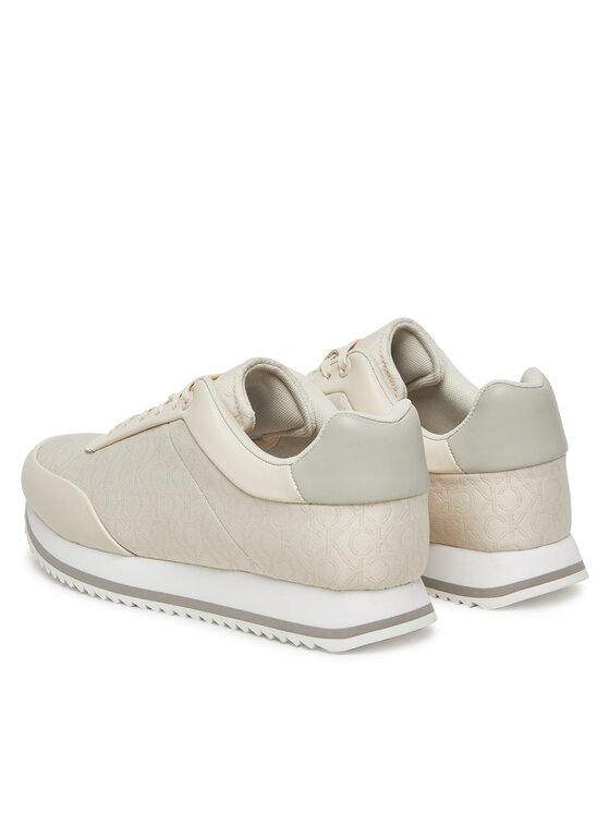 Calvin Klein Sneakers Calvin Klein Runner Lace Up - Jacq HW0HW02413 Écru