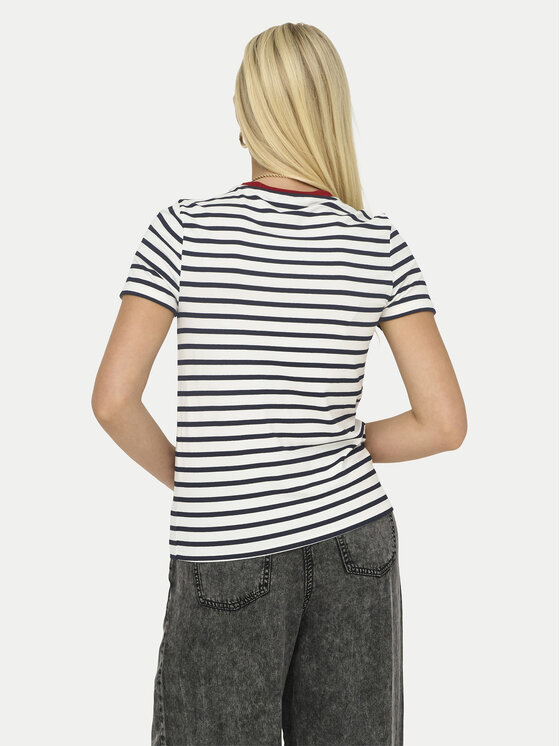 ONLY ONLY Camiseta Heart 15318959 Blanco Regular Fit