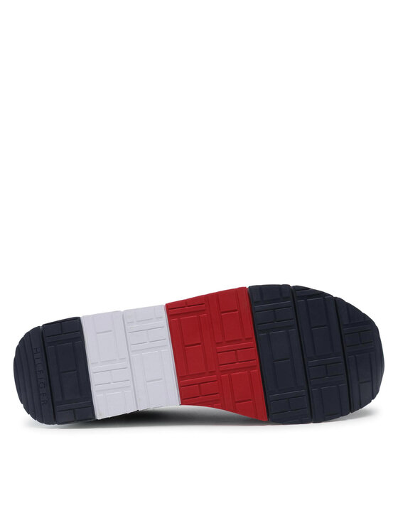 Tommy Hilfiger Сникърси Tommy Hilfiger Retro Knit Stripes Runner FM0FM03610 Тъмносин