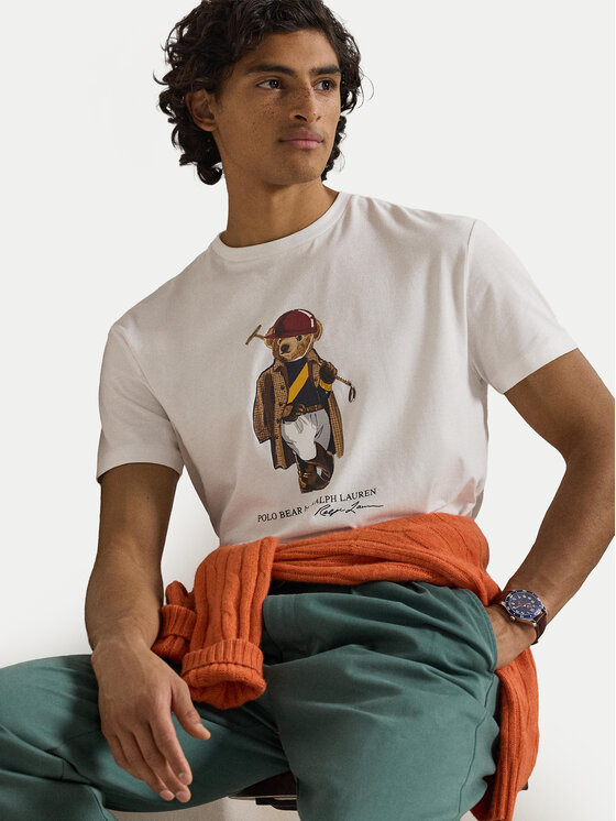 Polo Ralph Lauren Polo Ralph Lauren Camiseta 710B16611001 Blanco Slim Fit