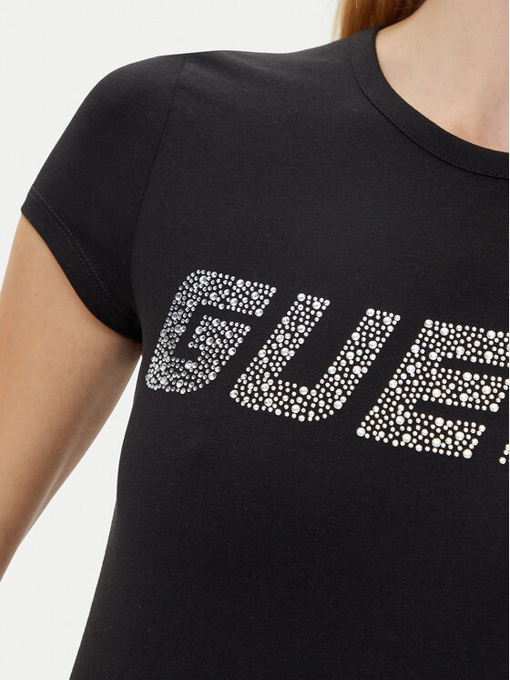Guess Guess Majica V5GI20 J1314 Črna Regular Fit