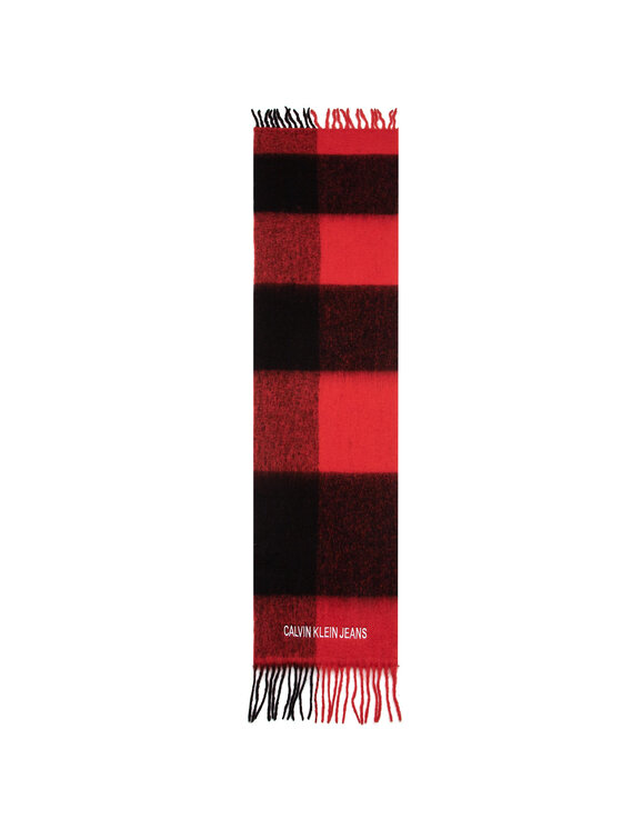 Calvin Klein Jeans Šalle Calvin Klein Jeans J Buffalo Check Wool Scarf K50K505103 Sarkans