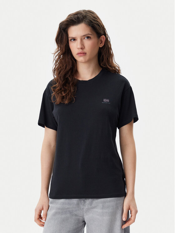 Napapijri Napapijri Футболка S-Nina NP0A4H87 Чорний Regular Fit