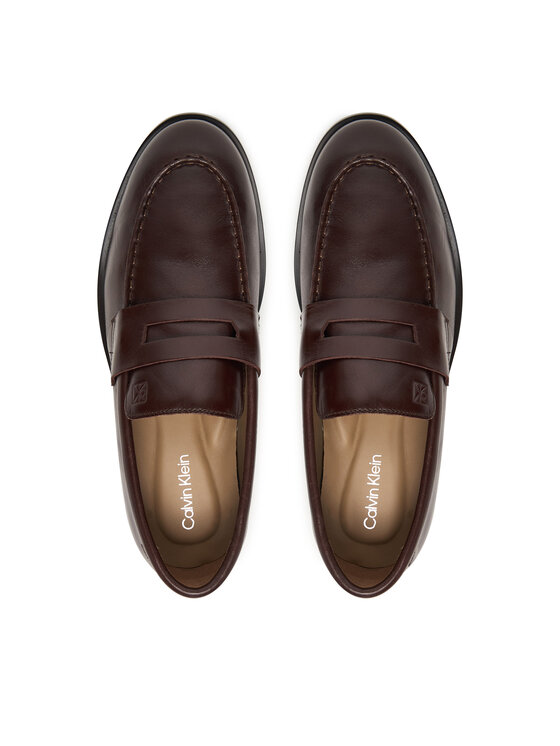 Calvin Klein Cipele Calvin Klein Ess Rubber Penny Loafer Pol Lth HM0HM02025 Smeđa