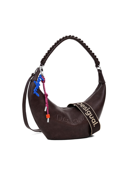 Desigual Ročna torba Desigual Half Logo Zante 25WAXPAX Rjava