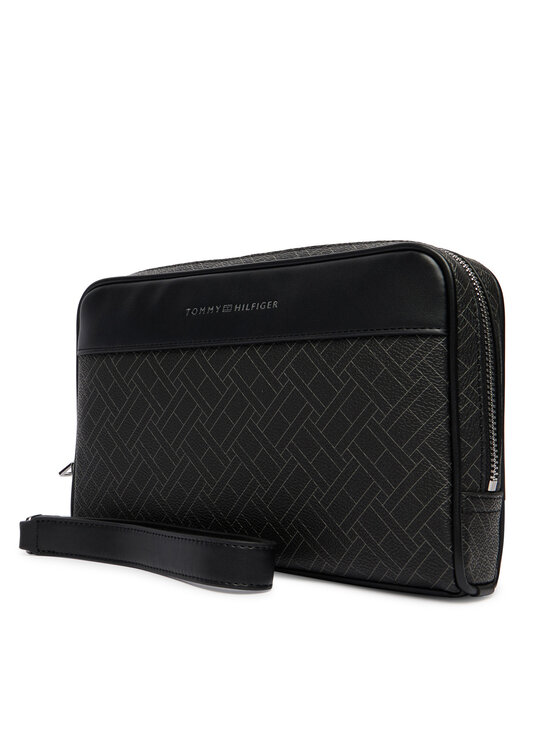 Tommy Hilfiger Geantă pentru cosmetice Tommy Hilfiger Th Flag Monogram Pouch AM0AM14146 Negru
