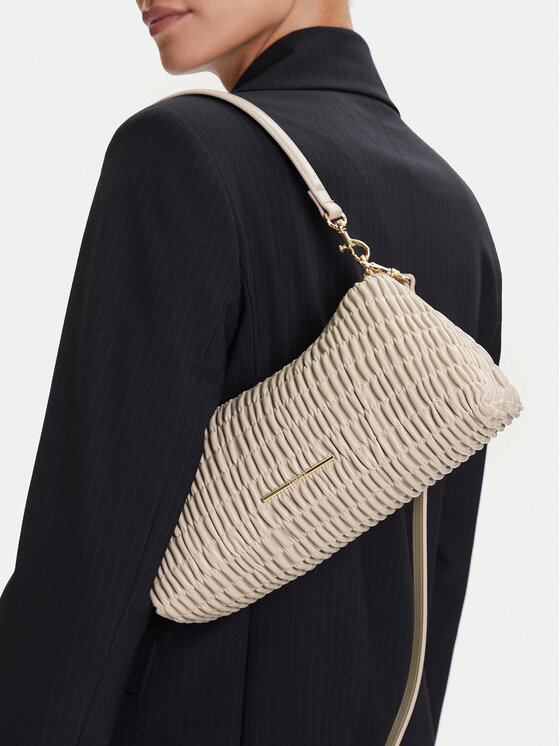 Calvin Klein Τσάντα Calvin Klein Ruched Drop Shoulder Bag LV04K3088G Μπεζ