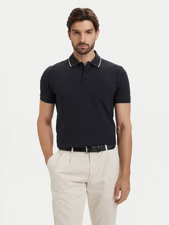 BOSS BOSS Polo Pl Goc Birdie Paule 50559365 Azul marino Slim Fit