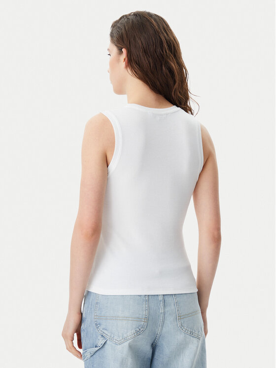 Tommy Jeans Tommy Jeans Top Essential DW0DW20673 Blanco Slim Fit