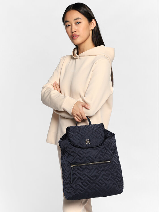 Tommy Hilfiger Nahrbtnik Tommy Hilfiger My Tommy Idol Backpack Mono AW0AW13139 Mornarsko modra