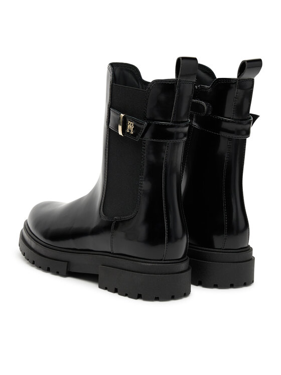 Tommy Hilfiger Botki Tommy Hilfiger Chelsea Boot T4A5-34029-1453 Czarny