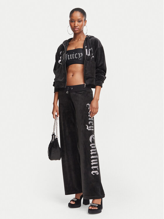 Juicy Couture Juicy Couture Παντελόνι φόρμας Old Gothic JCWBJ226334 Μαύρο Regular Fit