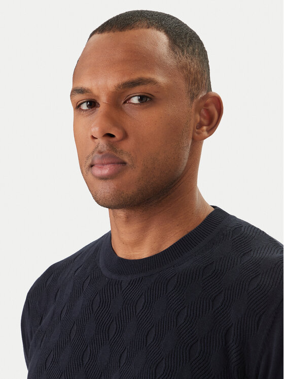KARL LAGERFELD KARL LAGERFELD Megztinis 655006 562301 Tamsiai mėlyna Slim Fit