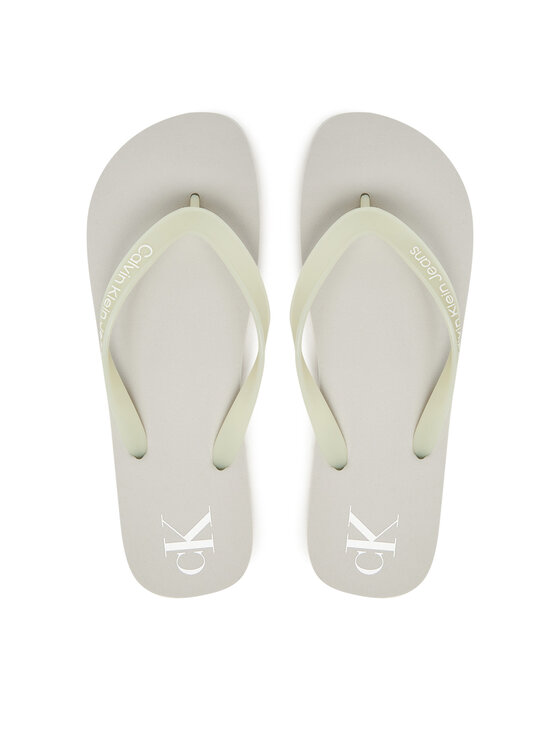 Calvin Klein Jeans Čības uz pirksta Calvin Klein Jeans Beach Sandal Transparent Tpu YM0YM01267 Pelēks