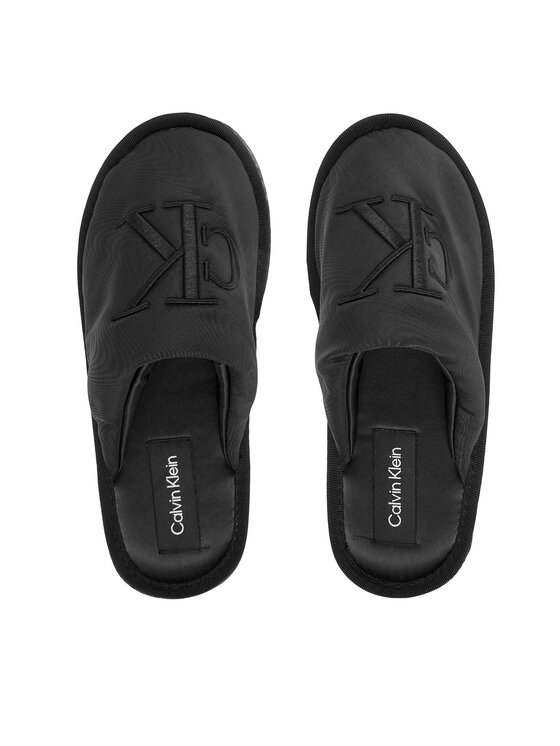 Calvin Klein Jeans Pantofole Calvin Klein Jeans Slipper Satin Moire YW0YW02053 Nero