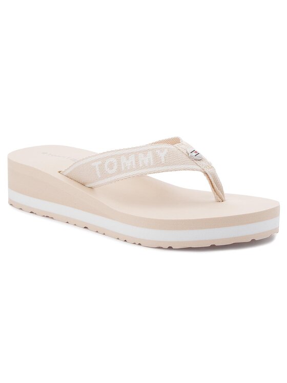 Tommy Hilfiger Σαγιονάρες Tommy Hilfiger Branding Beach Sandal FW0FW02953 Μπεζ