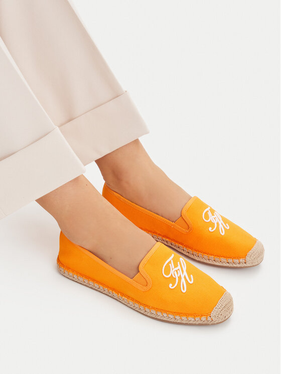Tommy Hilfiger Espadrilles Tommy Hilfiger Th Script Summer Espadrille FW0FW09240 Narancssárga