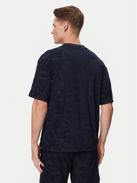 BOSS BOSS Camiseta Flower 50559227 Azul marino Regular Fit