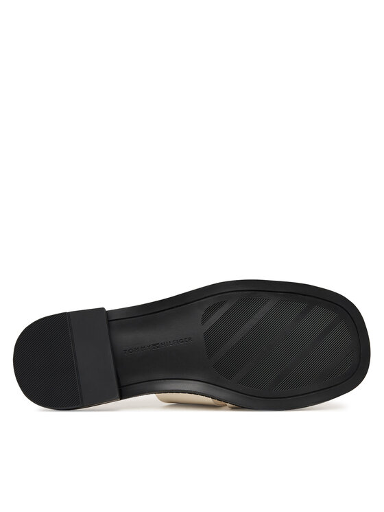 Tommy Hilfiger Papucs Tommy Hilfiger Leather Crest Square Toe Sandals FW0FW09126 Krém
