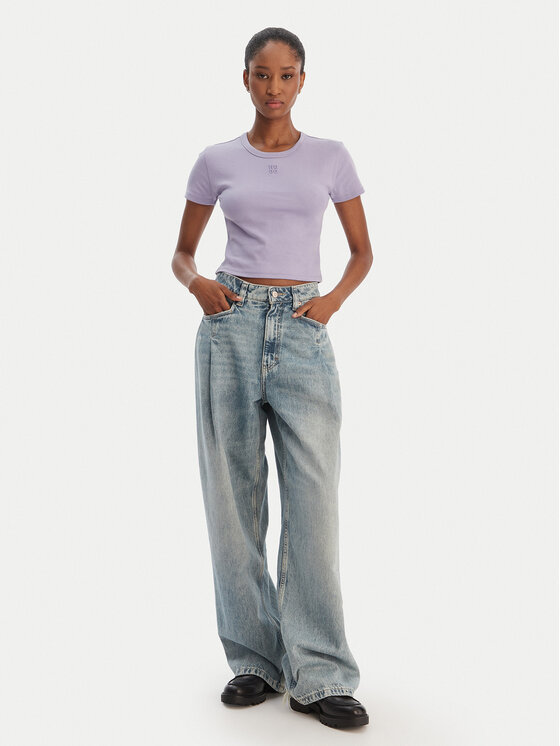 HUGO HUGO Camiseta Delanor 50512000 Violeta Slim Fit