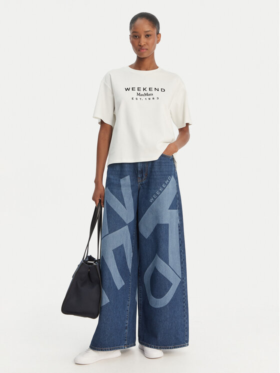 Weekend Max Mara Weekend Max Mara Camiseta Sabato 2615941112 Blanco Regular Fit